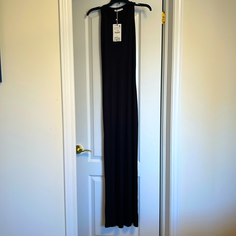 Lovely extreme race back long summer dress by Zara. NWT